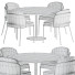 Table and Chairs Minotti Fil Noir Leather Dining - DayToday