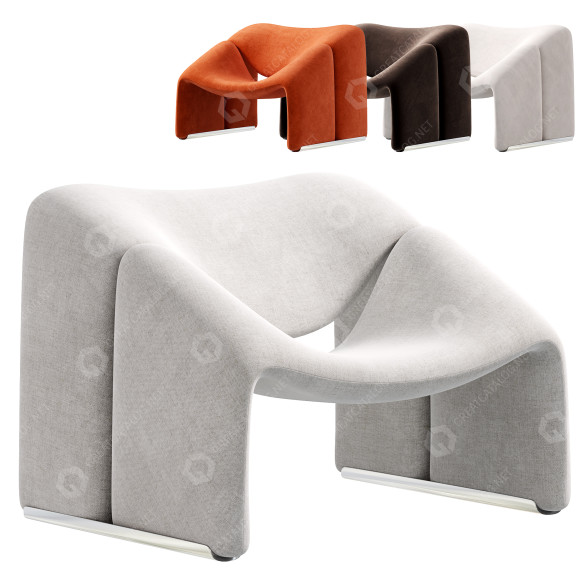 Fotel Pierre Paulin Groovy Lounge model 3D