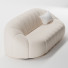 Sofa Homary Modern Oval Boucle White - Mehdisj