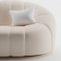Sofa Homary Modern Oval Boucle White - Mehdisj