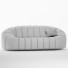 Sofa Homary Modern Oval Boucle White - Mehdisj