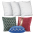Cojines Luxury Velvet Throw Set Cover with Gold Accent - acer11757