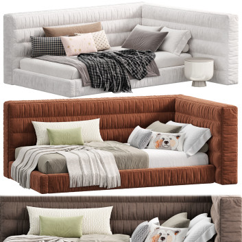 Ліжка та тумбочка Pottery Barn Hudson Upholstered Corner