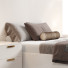 Bett und Nachttischchen Beige and Black - Zikkoo