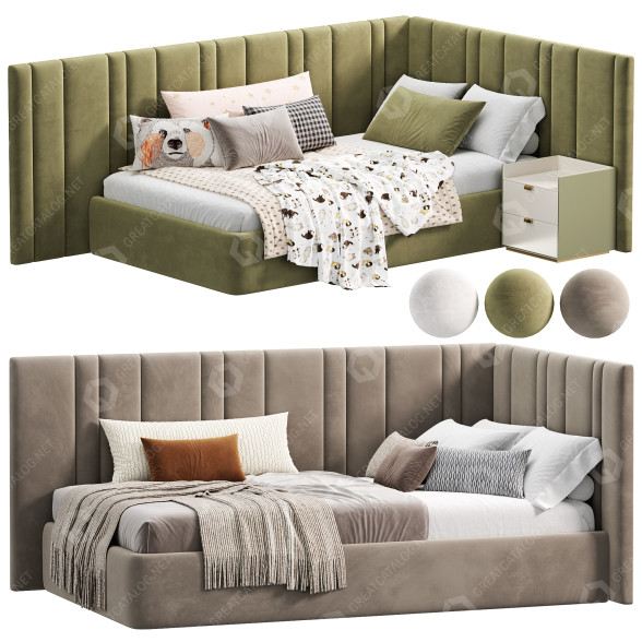Camas y mesita de noche Divan24 Sonata Modelo 3D
