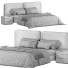 Кровать и тумбочки Minotti Tatlin-Cover - Zikkoo