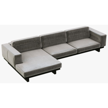 Sofa Restoration Hardware Durrell Leather Left-Arm Sectional 3D model