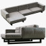 Sofa Restoration Hardware Durrell Leather Left-Arm Sectional - zifir3d