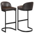 Hoker barowy Restoration Hardware 1960s Rome Leather - zifir3d