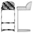 Hoker barowy Restoration Hardware 1960s Rome Leather - zifir3d