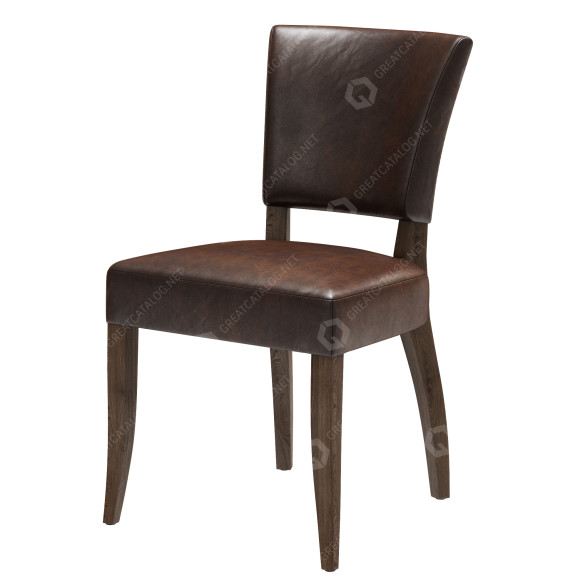 Silla Restoration Hardware Adele Leather Side Modelo 3D