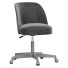 Silla de oficina Restoration Hardware Alessa Leather - Pewter - zifir3d