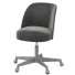 Silla de oficina Restoration Hardware Alessa Leather - Pewter - zifir3d