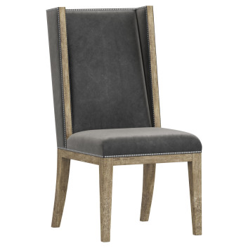 Silla  Restoration Hardware Ames Leather Dining Side Modelo 3D