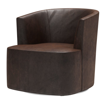 Sillón  Restoration Hardware Arden Leather Swivel Modelo 3D