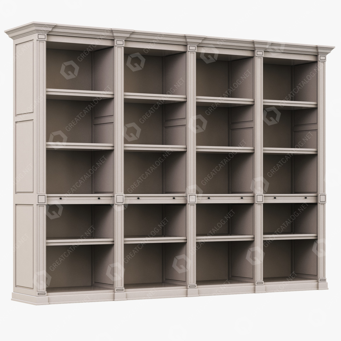 Rack Restoration Hardware Atkins Quad Low 3D model - GreatCatalog