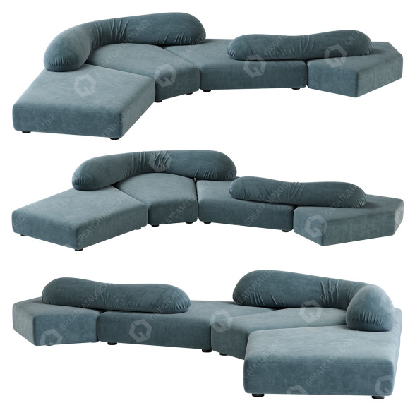 Диван Edra On the Rocks 3D модель
