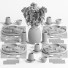 Servierter Tisch Set 14 - Mrym.3dmodel