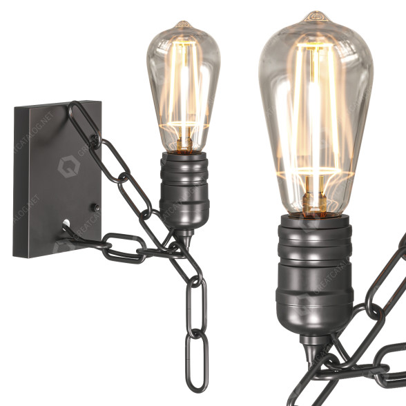 Wall Lamp Toplight Kristen TL1181B-01BK 3D model