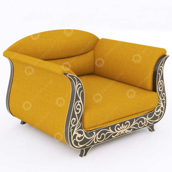 Sillón Tagliabue Mobili W111P by Roberto Ventura Modelo 3D