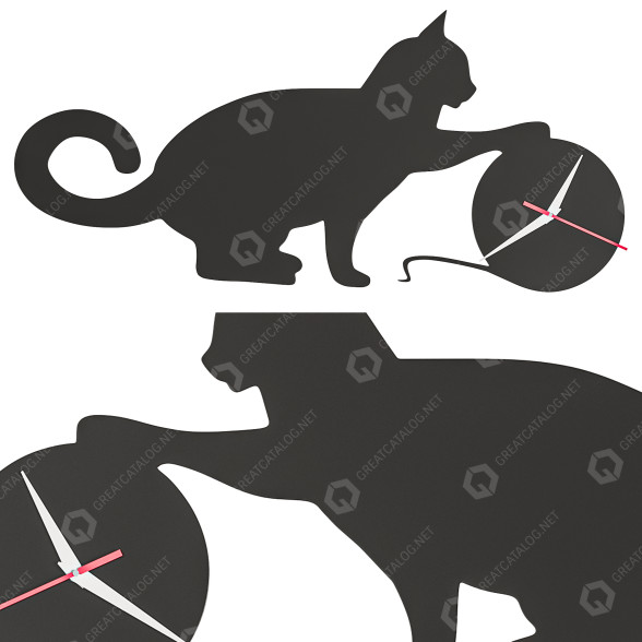Uhr Black Cat 3D-Modell