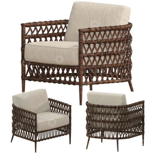 Armchair Palecek Savoy 3D model
