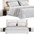 Bed and Bedside Tables Homary White Wingback King - Theorema