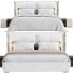 Bed and Bedside Tables Homary White Wingback King - Theorema