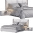 Bed and Bedside Tables Homary White Wingback King - Theorema