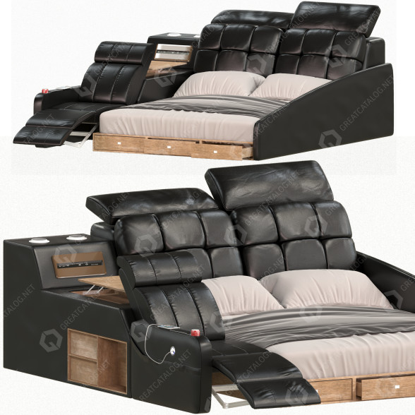 Ліжко Jubilee Furniture Monica Multifunctional Smart 3D модель