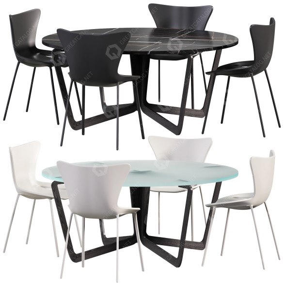 Стол и стулья Vondom Love and Reach Atlas 3D модель