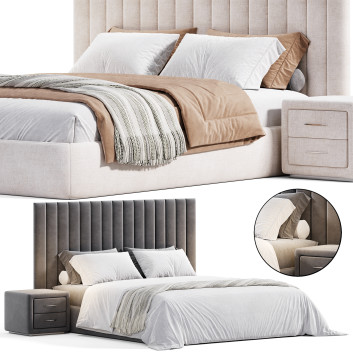 Bed and Bedside Tables  Grenada Pro 3D model