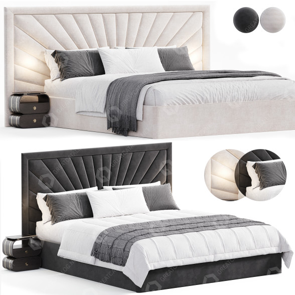 Beds and Bedside Tables KRMP 03 3D model