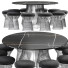 Table et tabourets Ethimo Venexia and Platner - Theorema