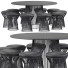Table et tabourets Ethimo Venexia and Platner - Theorema