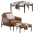Sessel und Pouf Poltrona Frau Times Lounge - QrisTina