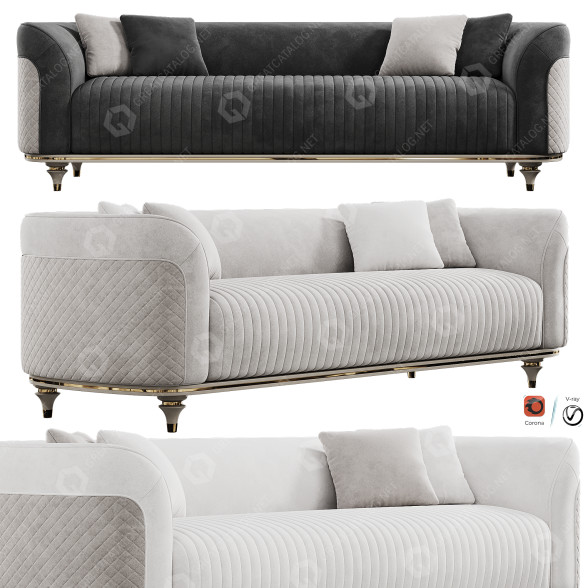 Sofa Arya Gold 3D model