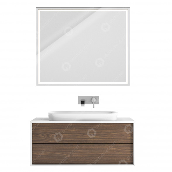 Lavabo y espejo Bulbo Modelo 3D