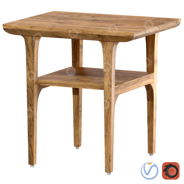 Bedside Table Urban Outfitters Wyatt Nightstand 3D model GreatCatalog