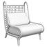 Sillón CB2 Ouen Rattan Accent - artpolka