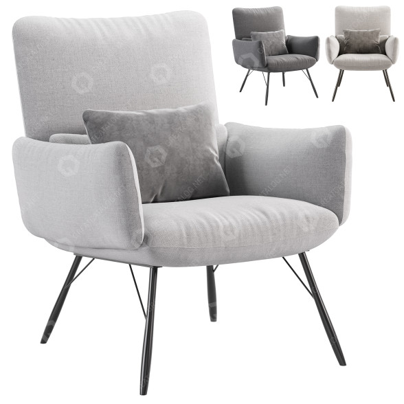Armchair Natuzzi Talia 3D model