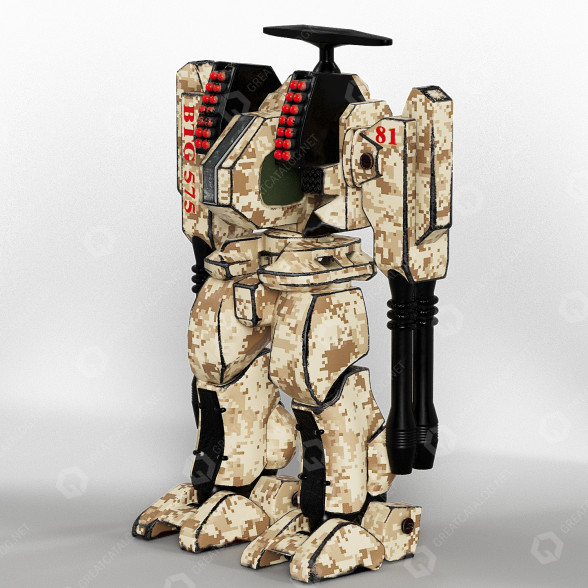Робот Desert Scarab Battle Mech 3D модель