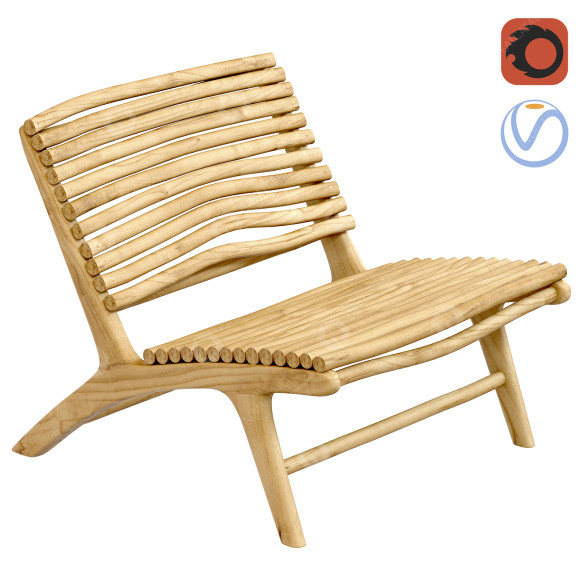 Sessel Bazar Bizar The Islander Natural 3D-Modell