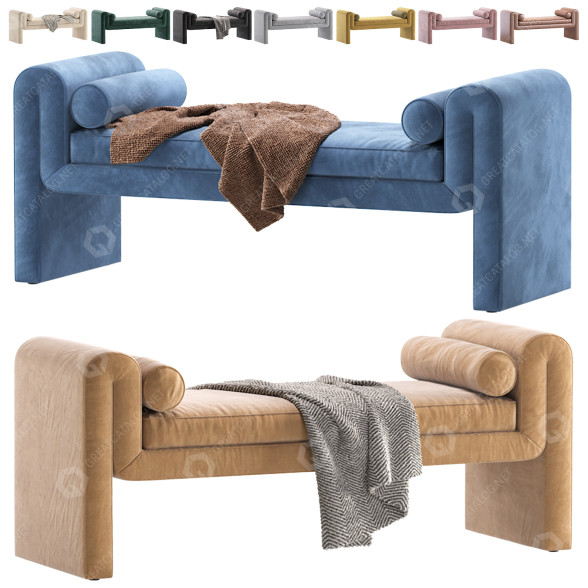 Bench Burke Decor Mitchell Accent 3D model