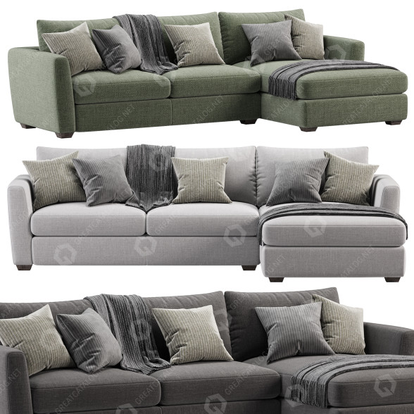 Sofa The Metz L-Shape 3D model