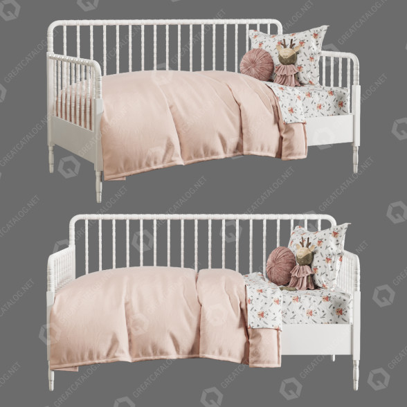 Ліжко Pottery Barn Elsie 3D модель