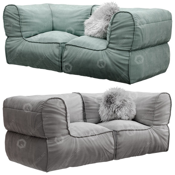 Sofa Pottery Barn Prescott Loveseat model 3D