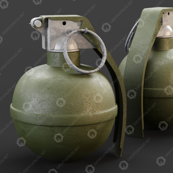 Granada M67 Modelo 3D