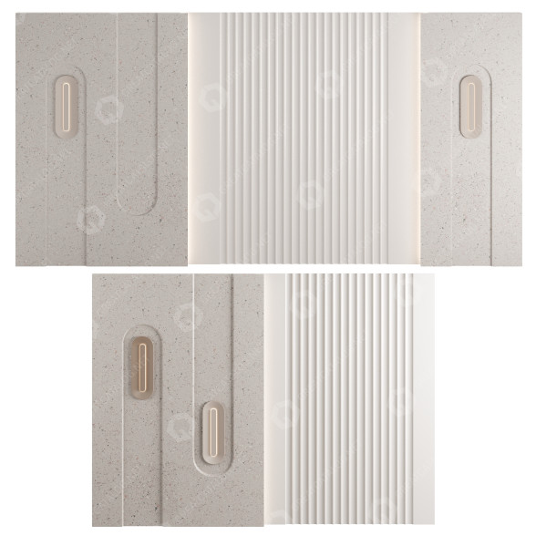 Panel ścienny Decorative Set 1 model 3D