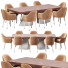 Mesa y sillas Dior Dark Dining Set - Sabirjanov